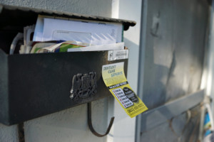 Front Door Sticky Note Advertisement Door Hanger